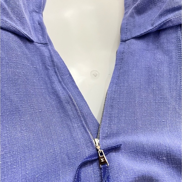 16 Louis Vuitton Lavender Bustier Linen | Silk Midi Dress • 38 - Picture 14 of 17